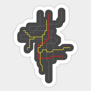 City Grid Sticker